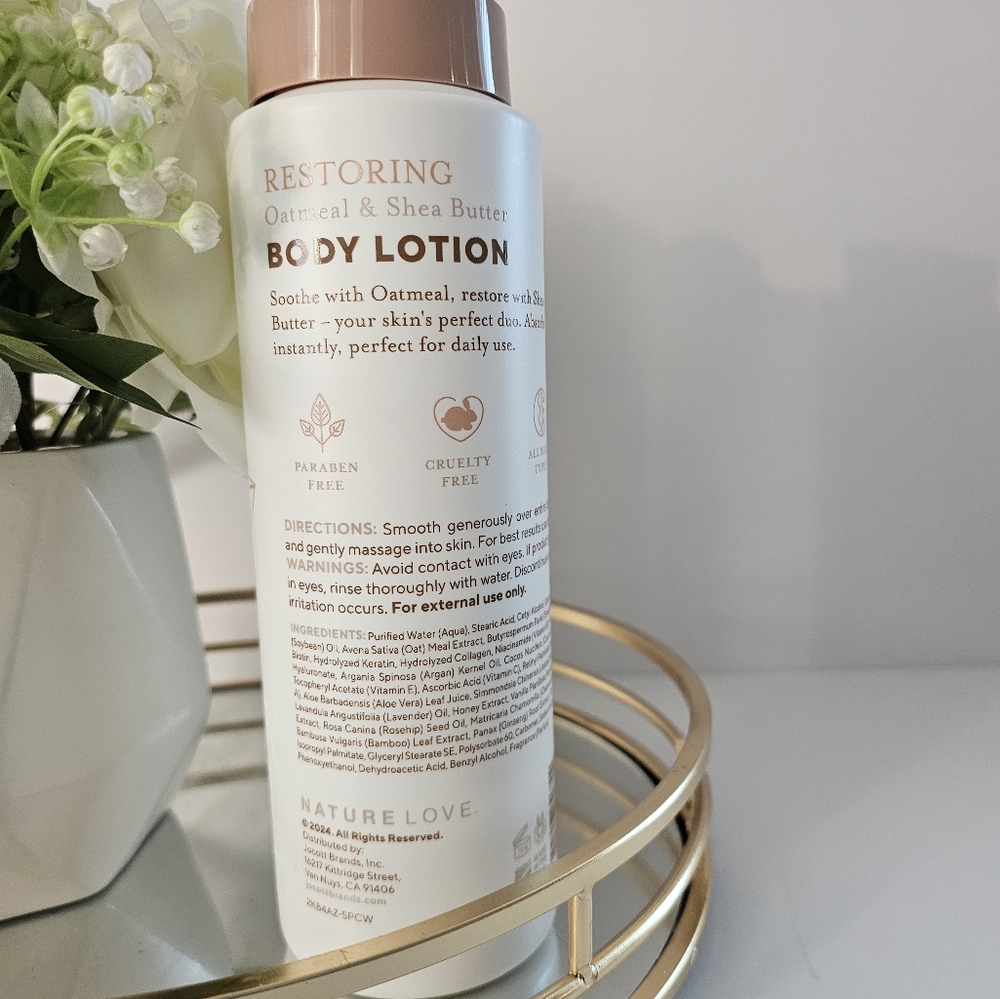 Nature Love Restoring Oatmeal & Shea Butter Body Lotion 25fl.oz - Picture 3 of 3